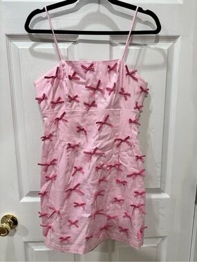 Maeve Light Pink Bow-Detail Dress